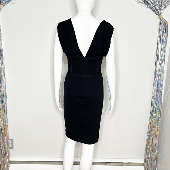 Giambattista Valli Black Empire Corset Waist Midi Formal Dress Black Tie Medium - Picture 3 of 10